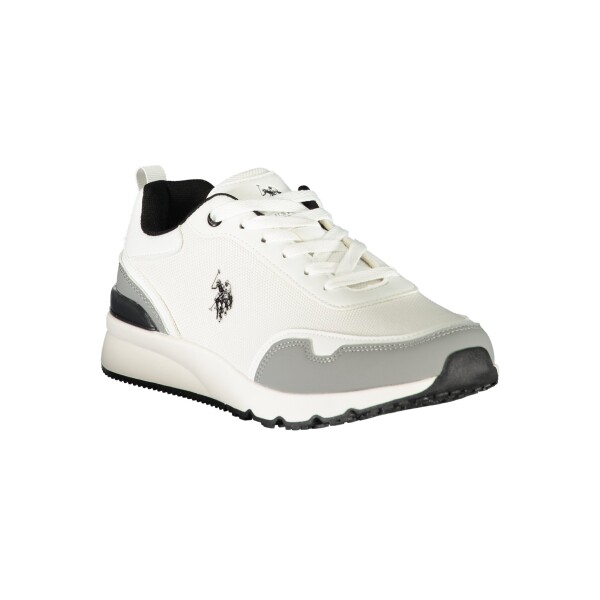 U.S. POLO ASSN.. Ανδρικά Λευκά Sneakers με γκρι και μαύρες λεπτομέρειες