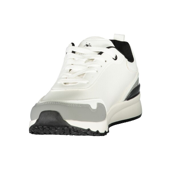 U.S. POLO ASSN.. Ανδρικά Λευκά Sneakers με γκρι και μαύρες λεπτομέρειες