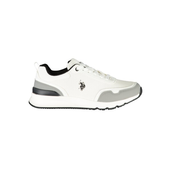 U.S. POLO ASSN.. Ανδρικά Λευκά Sneakers με γκρι και μαύρες λεπτομέρειες