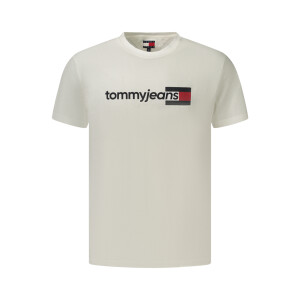 Tommy Hilfiger Ανδρικό Λευκό T-Shirt με print λογότυπο