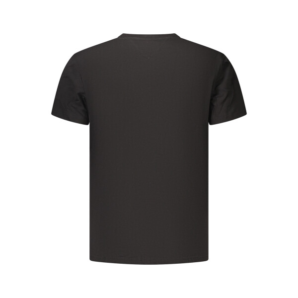 Tommy Hilfiger ανδρικό μαύρο t-shirt με στρογγυλή λαιμόκοψη και print λογότυπο