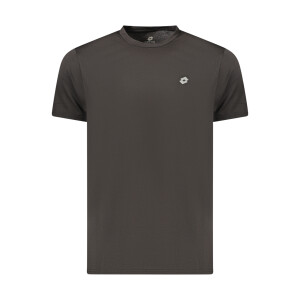 LOTTO Ανδρικό Μαύρο T-shirt με στρογγυλή λαιμόκοψη και λογότυπο