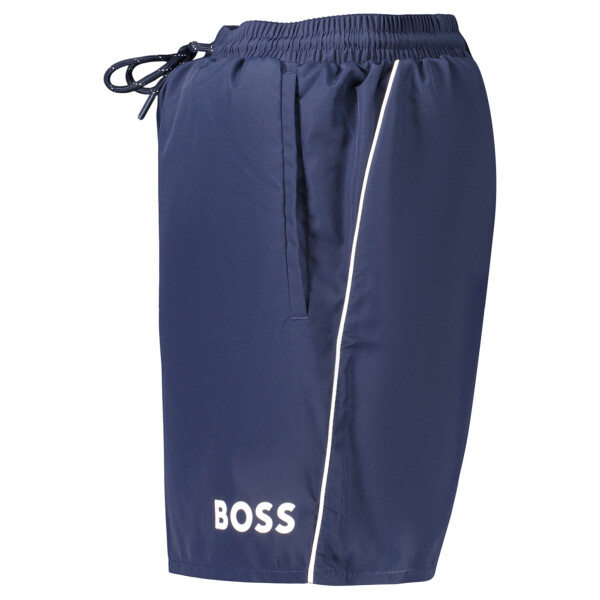 BOSS Ανδρική Μπλε Βερμούδα Μαγιό με λογότυπο