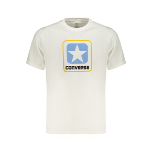 Converse Ανδρικό Λευκό T-shirt με print λογότυπο