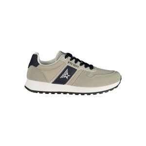 AVIREX Ανδρικά Μπεζ Sneakers με κορδόνια και μπλε λεπτομέρειες