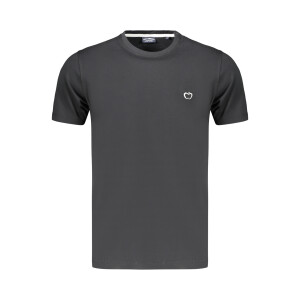 BACI&ABBRACCI Ανδρικό Μαύρο T-shirt με στρογγυλή λαιμόκοψη και λογότυπο