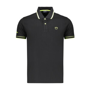 BACI&ABBRACCI Ανδρική Μαύρη Polo Μπλούζα με κεντημένο λογότυπο