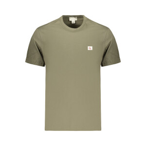 Calvin Klein Ανδρικό Πράσινο T-shirt με στρογγυλή λαιμόκοψη