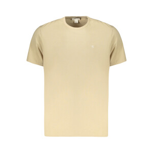 Calvin Klein Ανδρικό Μπεζ T-shirt με στρογγυλή λαιμόκοψη και λογότυπο