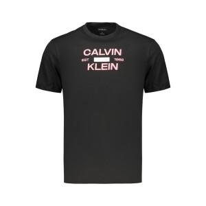Calvin Klein ανδρικό μαύρο T-shirt με στρογγυλή λαιμόκοψη και λογότυπο