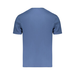 Calvin Klein ανδρικό t-shirt σε μπλε χρώμα με στρογγυλή λαιμόκοψη και ανάγλυφο λογότυπο