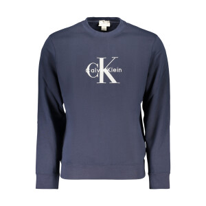 Calvin Klein ανδρικό φούτερ με φερμουάρ σε μπλε χρώμα με λογότυπο