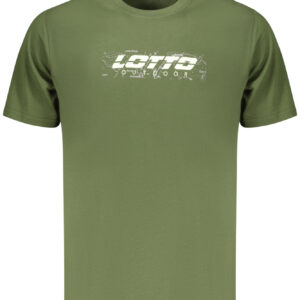 LOTTO Ανδρικό Πράσινο T-shirt με στρογγυλή λαιμόκοψη και λογότυπο