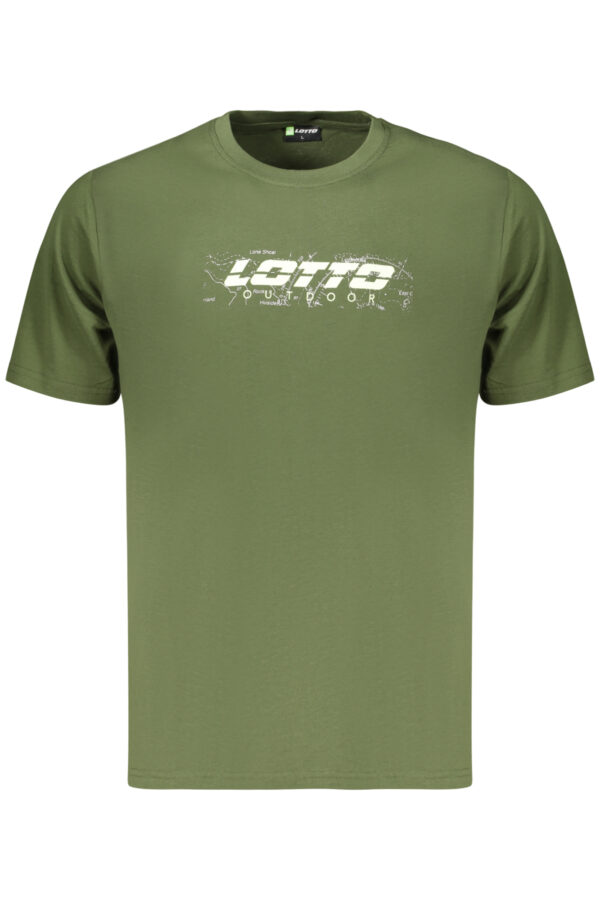LOTTO Ανδρικό Πράσινο T-shirt με στρογγυλή λαιμόκοψη και λογότυπο