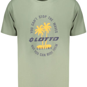 LOTTO Ανδρικό Πράσινο T-shirt με στρογγυλή λαιμόκοψη και λογότυπο