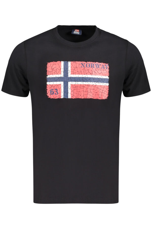 NORWAY 1963 Ανδρικό Μαύρο T-shirt με στρογγυλή λαιμόκοψη και print λογότυπο