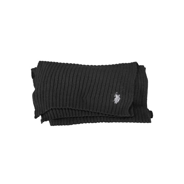 U.S. POLO ASSN.. Ανδρικό Μαύρο Κασκόλ με λογότυπο