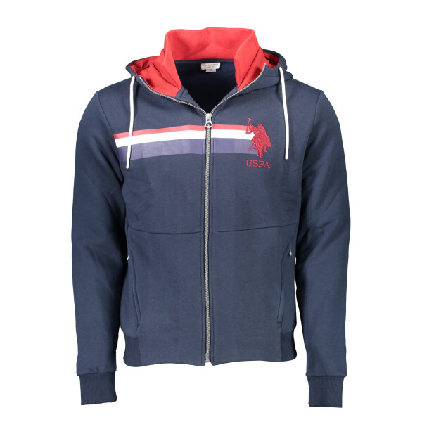 U.S. POLO ASSN.. Ανδρικό Μπλε Φούτερ με Φερμουάρ