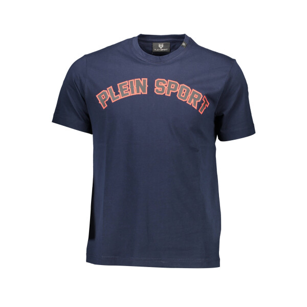 PLEIN SPORT Ανδρικό Μπλε T-shirt με κοντά μανίκια και print