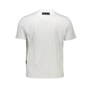 PLEIN SPORT Ανδρικό Λευκό T-shirt με στρογγυλή λαιμόκοψη