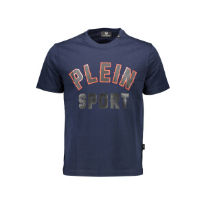 PLEIN SPORT ανδρικό t-shirt σε μπλε χρώμα με στρογγυλή λαιμόκοψη