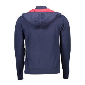 U.S. POLO ASSN.. Ανδρική Μπλε Ζακέτα με κουκούλα και φερμουάρ